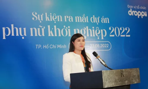 Bà Rose Nhung - đối tác kinh doanh xuất sắc của Droppii - đồng hành cùng dự án “Phụ nữ khởi nghiệp 2022”.