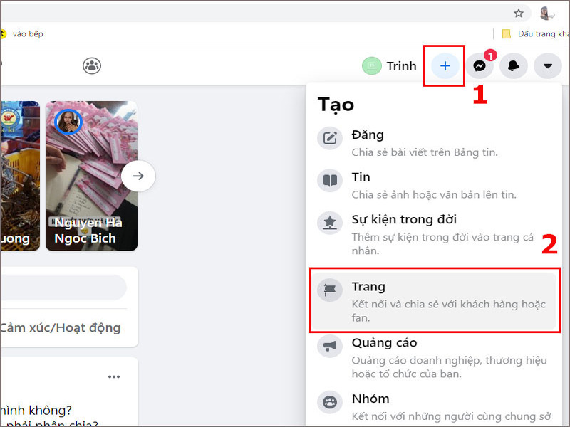 tạo trang bán hàng trên Facebook