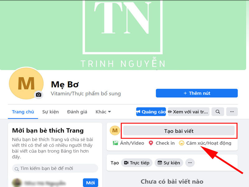 tạo bài viết trên facebook