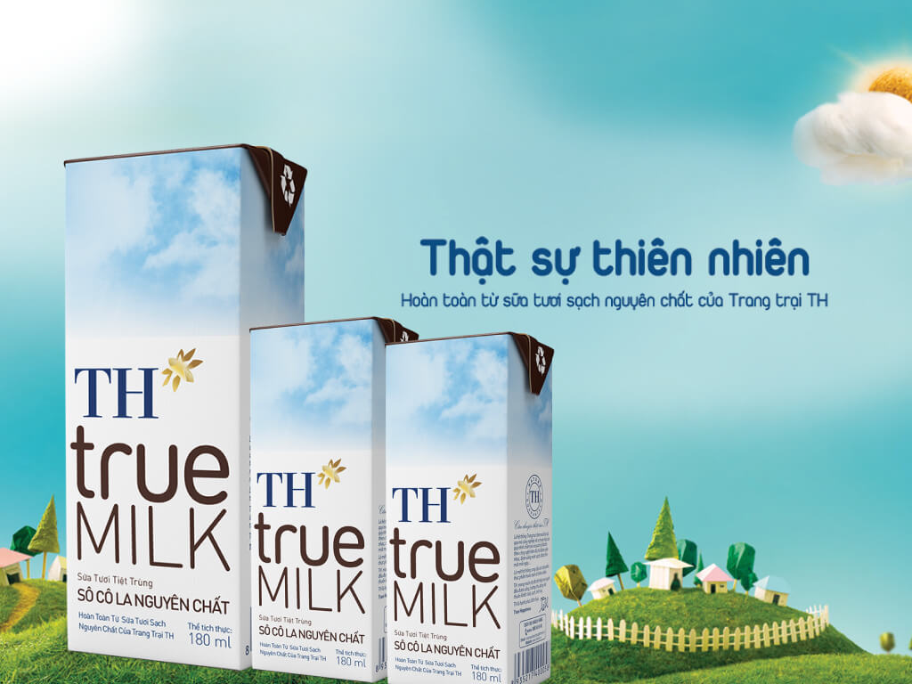 TH True Milk nổi tiếng với thông điệp "Thật sự thiên nhiên"