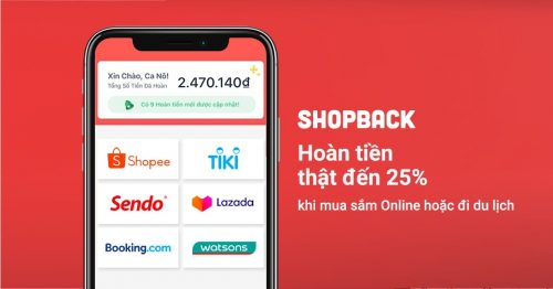Shopback là ứng dụng hoàn tiền khi bạn mua sắm online