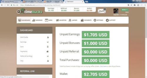 Timebucks giúp bạn kiếm thêm tiền vào thời gian rảnh rỗi