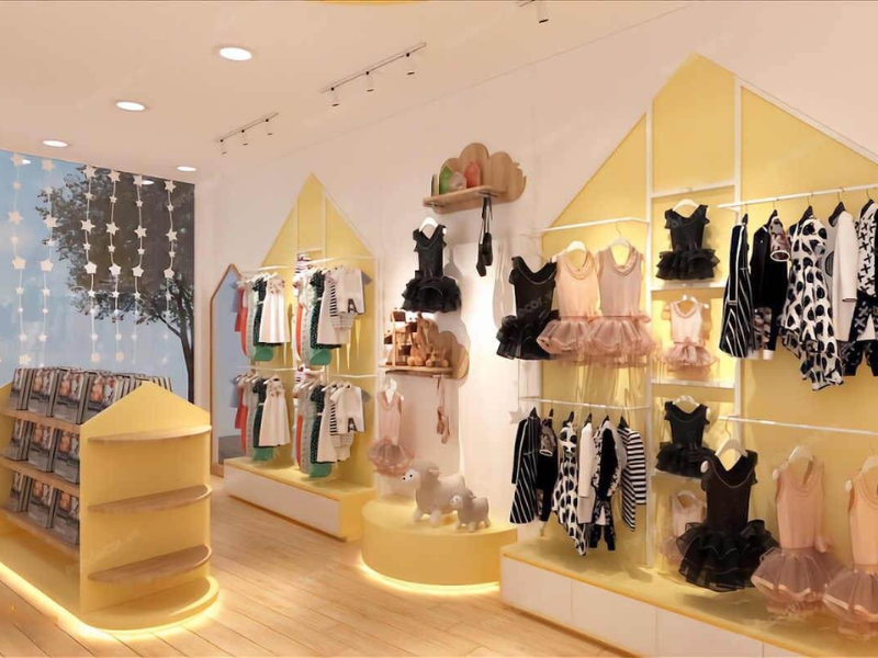 Cách Trang Trí Shop Quần Áo Trẻ Em Diện Tích Nhỏ Thu Hút