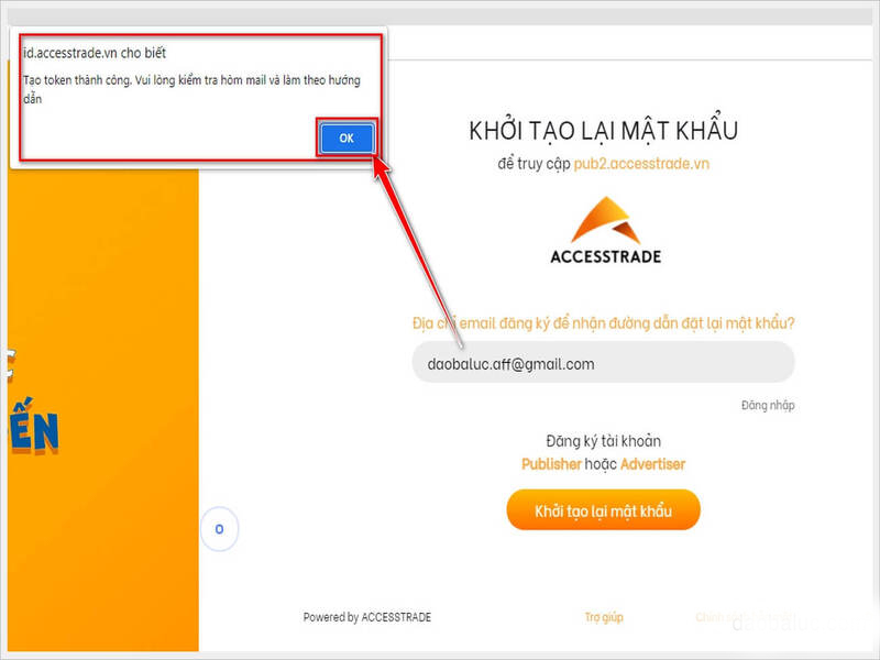 Nhận Email thông báo