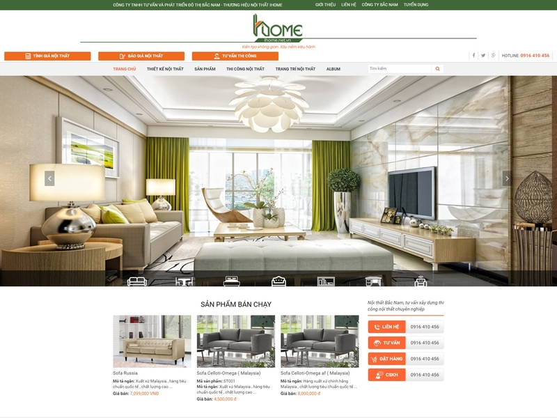 Một giao diện website nội thất đẹp và chuyên nghiệp sẽ tạo ấn tượng tốt đối với khách hàng