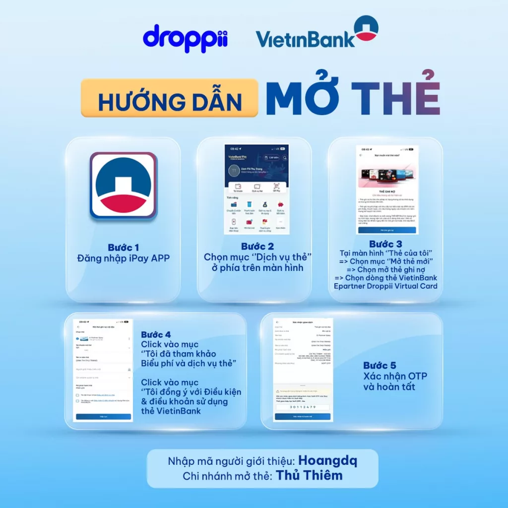 11/2023: Droppii hợp tác cùng Vietinbank ra mắt Thẻ ghi nợ với nhiều ưu đãi độc quyền
