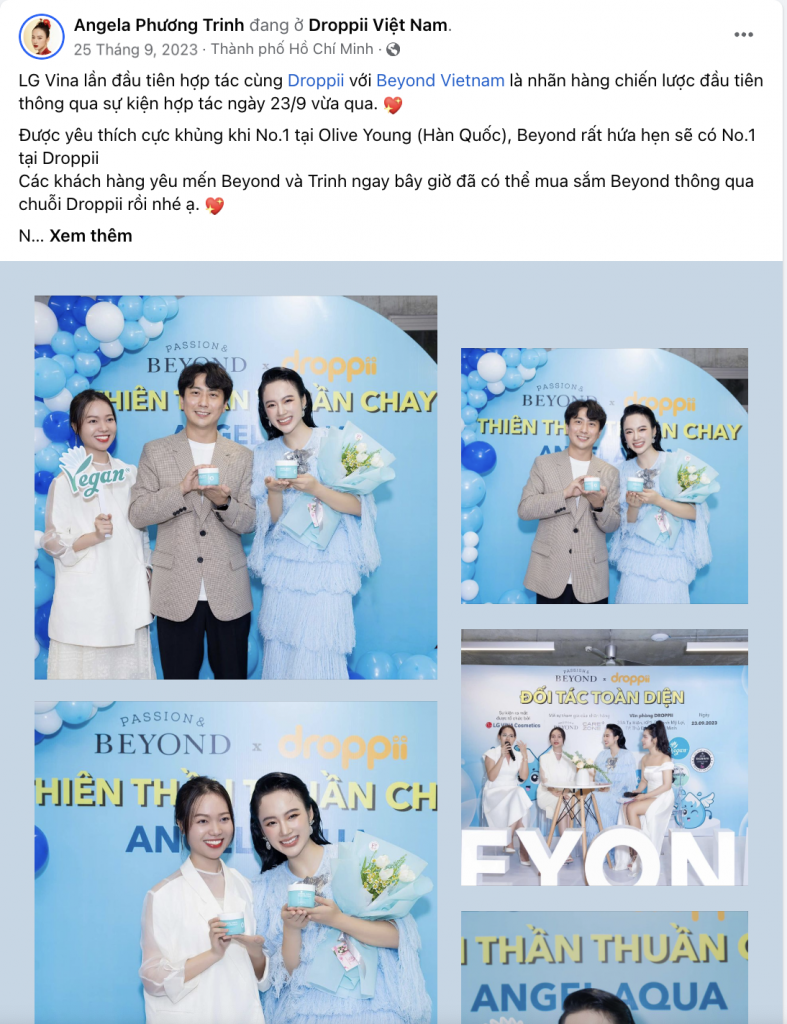 Angela Phương Trinh tham dự sự kiện ra mắt dòng sản phẩm BEYOND tại DROPPI