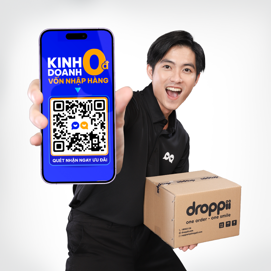Droppii Partner with Phone and Box